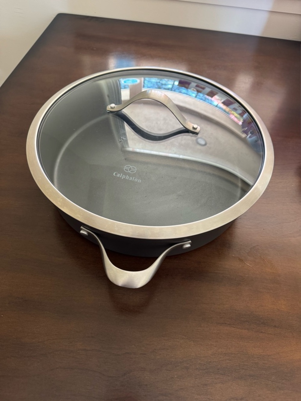 Calphalon Premier™ Hard-Anodized Nonstick 7-Quart Sauteuse with Lid - Picture 4 of 5
